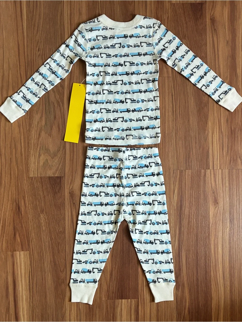 Skylar Luna Organic Cotton 2-Piece Pajama Set - Construction Trucks Print 12-18M